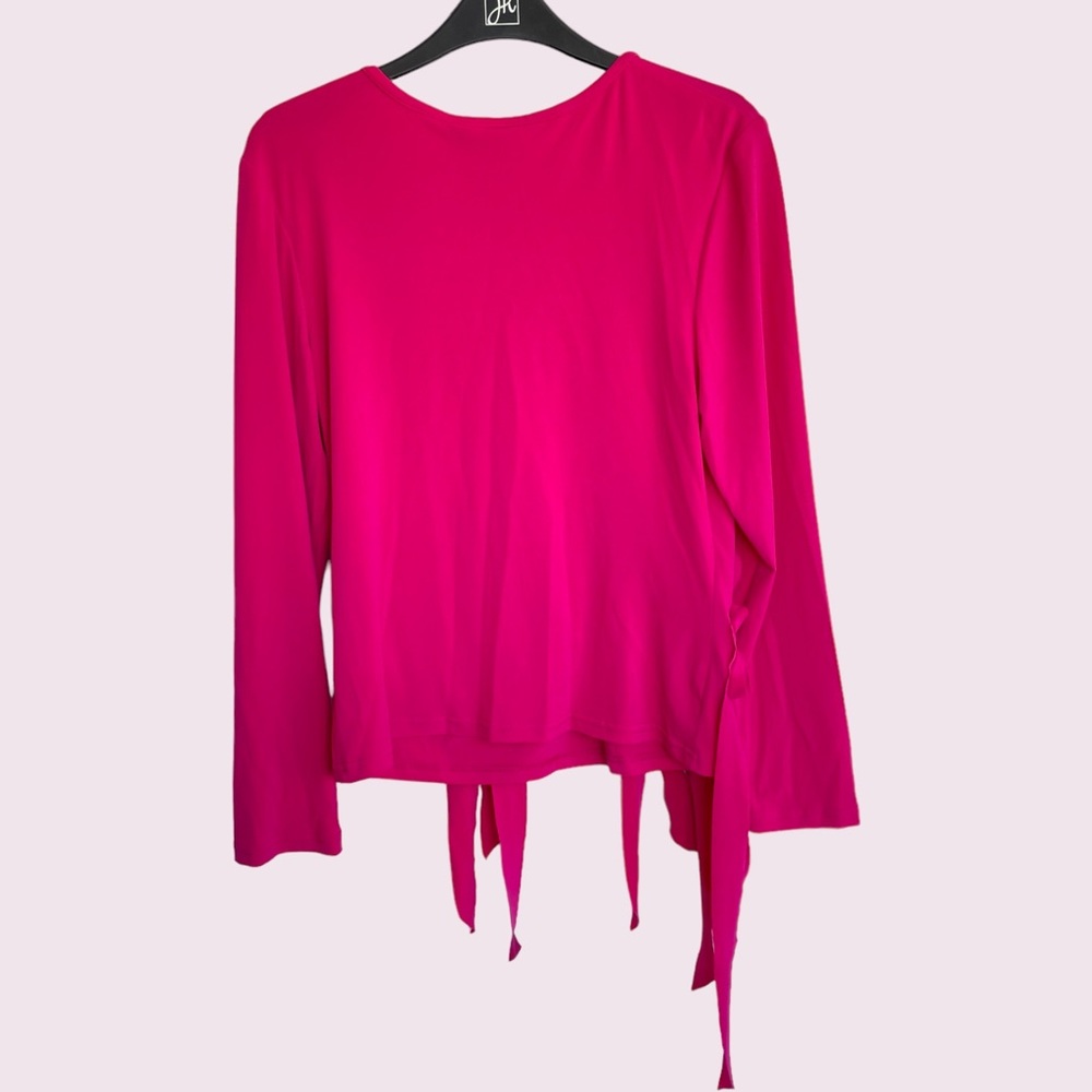 JOSEPH RIBKOFF pink 3D designer floral blouse size 12 - Picture 3 of 5